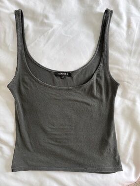 Yeezy Season 6 Charcoal Gray Scoop Neck Tank Top